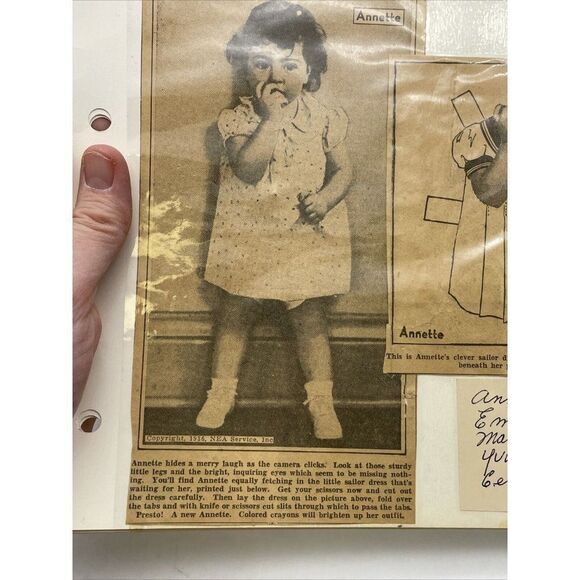 VTG Dionne Quintuplets Five Real Baby Paper Dolls Newspaper Collectible Ephemera - Picture 8 of 9